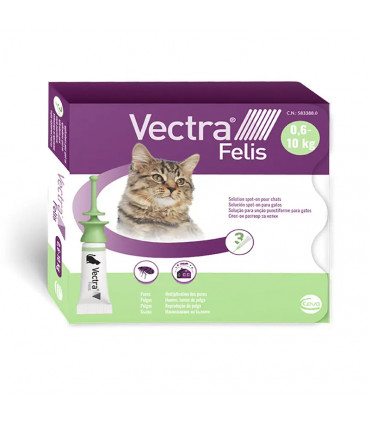 Vectra Felis 3 Pipetas 0,6-10kg | Antiparasitario Gatos Ceva